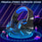 KOTION EACH V-3 Wired Gaming Headset for PS4 / PS5 LED Light Heavy Bass Over-Ear Headphone with Adapter Cable - Black+Blue - 2