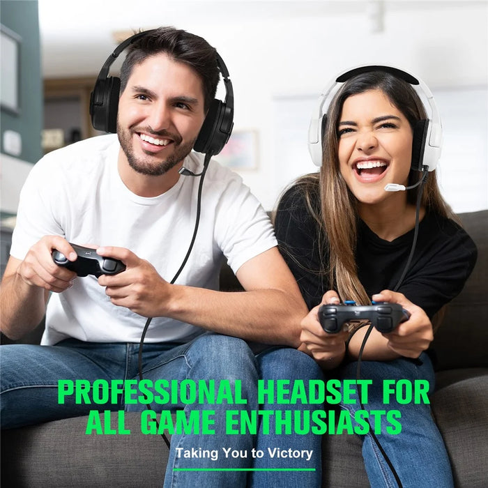 KOTION EACH S100 Wired Gaming Headset for PS4 / PS5 / Computer E-Sports LED Light Headphone with Adapter Cable - White - 6