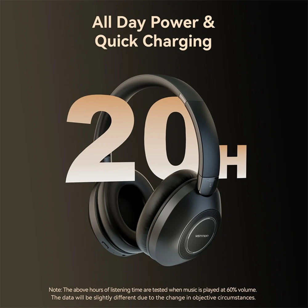 VENTION NBBB0 Soundmate S11 Wireless Headphones BT On-Ear Headset with Microphone for Home / Office - 7