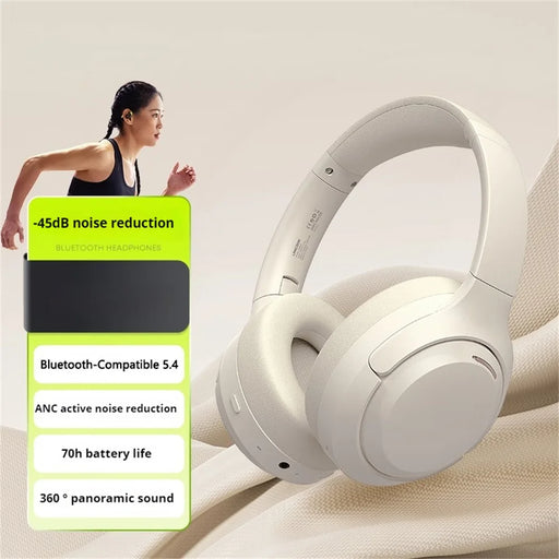 LANGSDOM HBN07 Wireless Headphone ANC Active Noise Cancelling Stereo Sound Bluetooth-Compatible Headset - Beige - 2