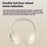 LANGSDOM HBN07 Wireless Headphone ANC Active Noise Cancelling Stereo Sound Bluetooth-Compatible Headset - Beige - 4