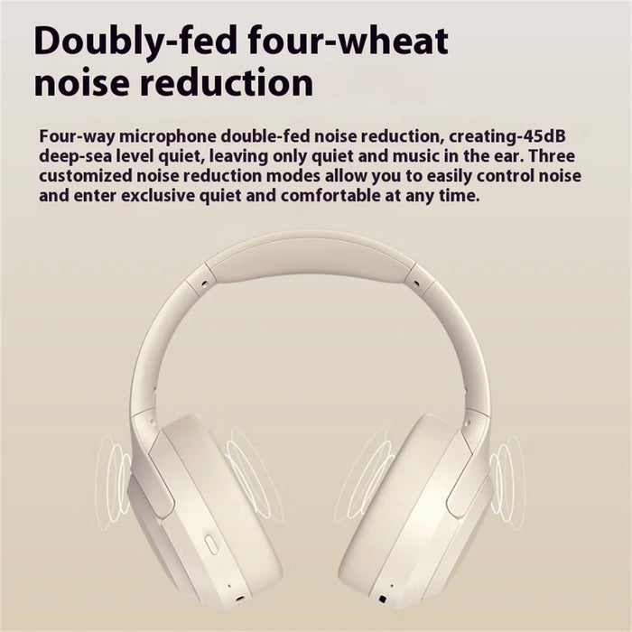 LANGSDOM HBN07 Wireless Headphone ANC Active Noise Cancelling Stereo Sound Bluetooth-Compatible Headset - Beige - 4