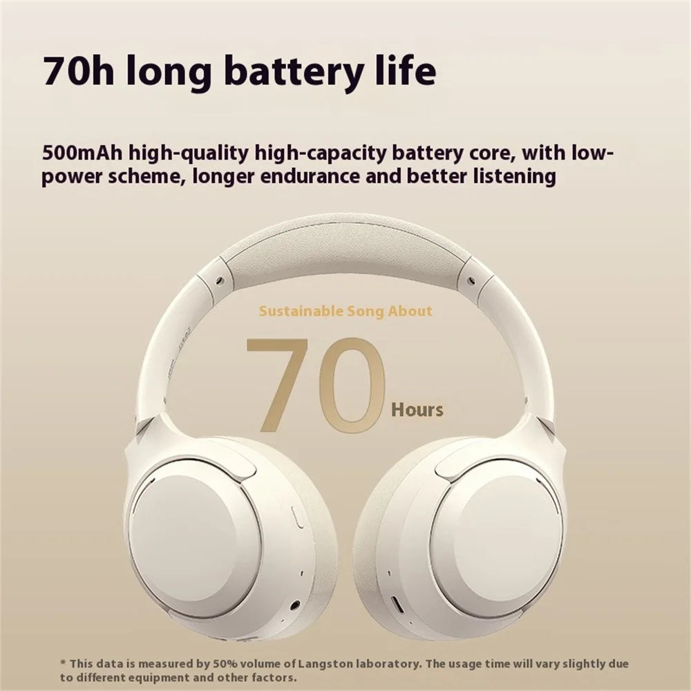 LANGSDOM HBN07 Wireless Headphone ANC Active Noise Cancelling Stereo Sound Bluetooth-Compatible Headset - Beige - 6
