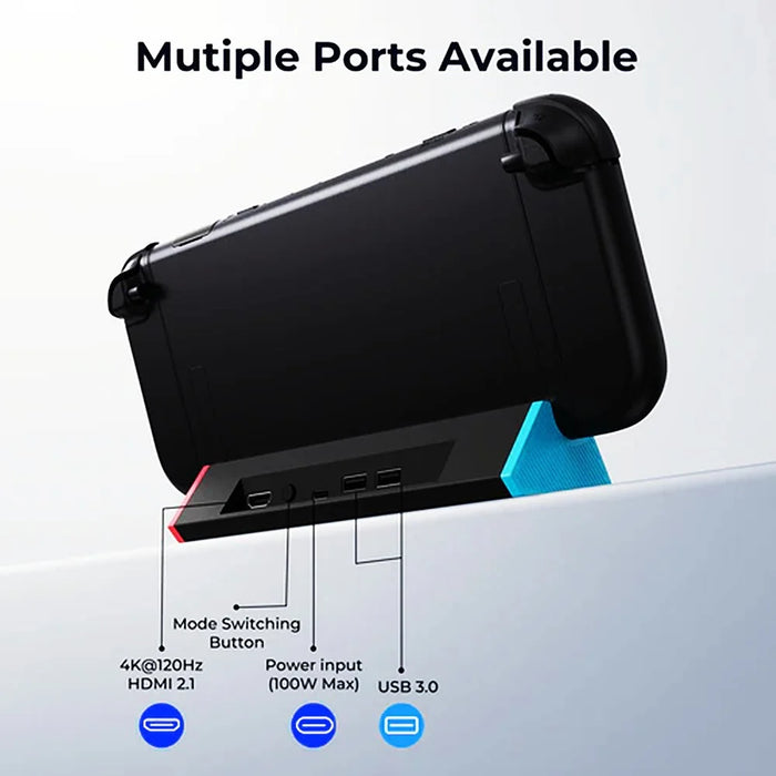 For Nintendo Switch 2 Dock Station HD 2.1 Adapter 4K 120Hz Portable Charging Expansion Hub - 3