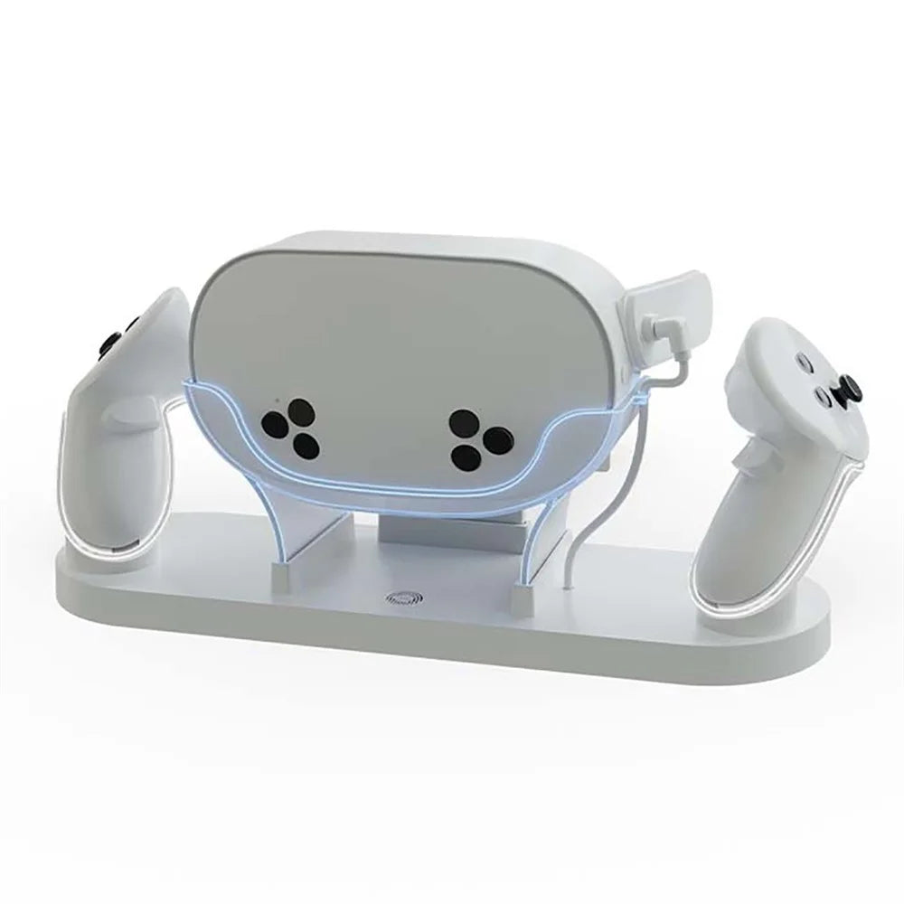 IPLAY HBV-637 For Meta Quest 3S / 3 VR Headset Charging Dock Controller Desktop Charger with LED Light - 1