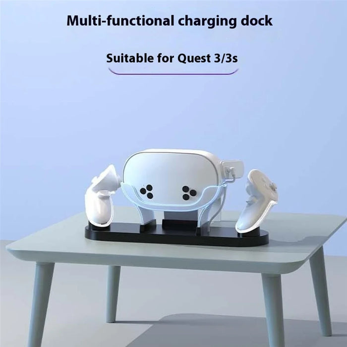 IPLAY HBV-637 For Meta Quest 3S / 3 VR Headset Charging Dock Controller Desktop Charger with LED Light - 3
