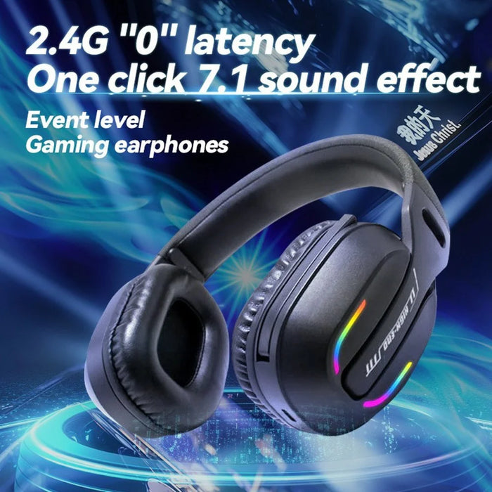 GT100 2.4G / Bluetooth-Compatible / Wired Gaming Headset RGB Light E-Sports Music Over-ear Headphone - 6