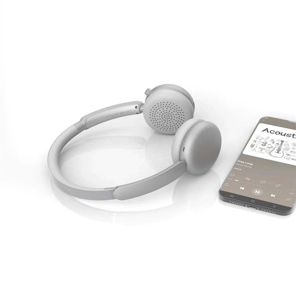 F4 Wireless Headphone ANC ENC Noise Cancelling Over Ear Bluetooth-Compatible Hi-Fi Stereo Headset - Silver - 3