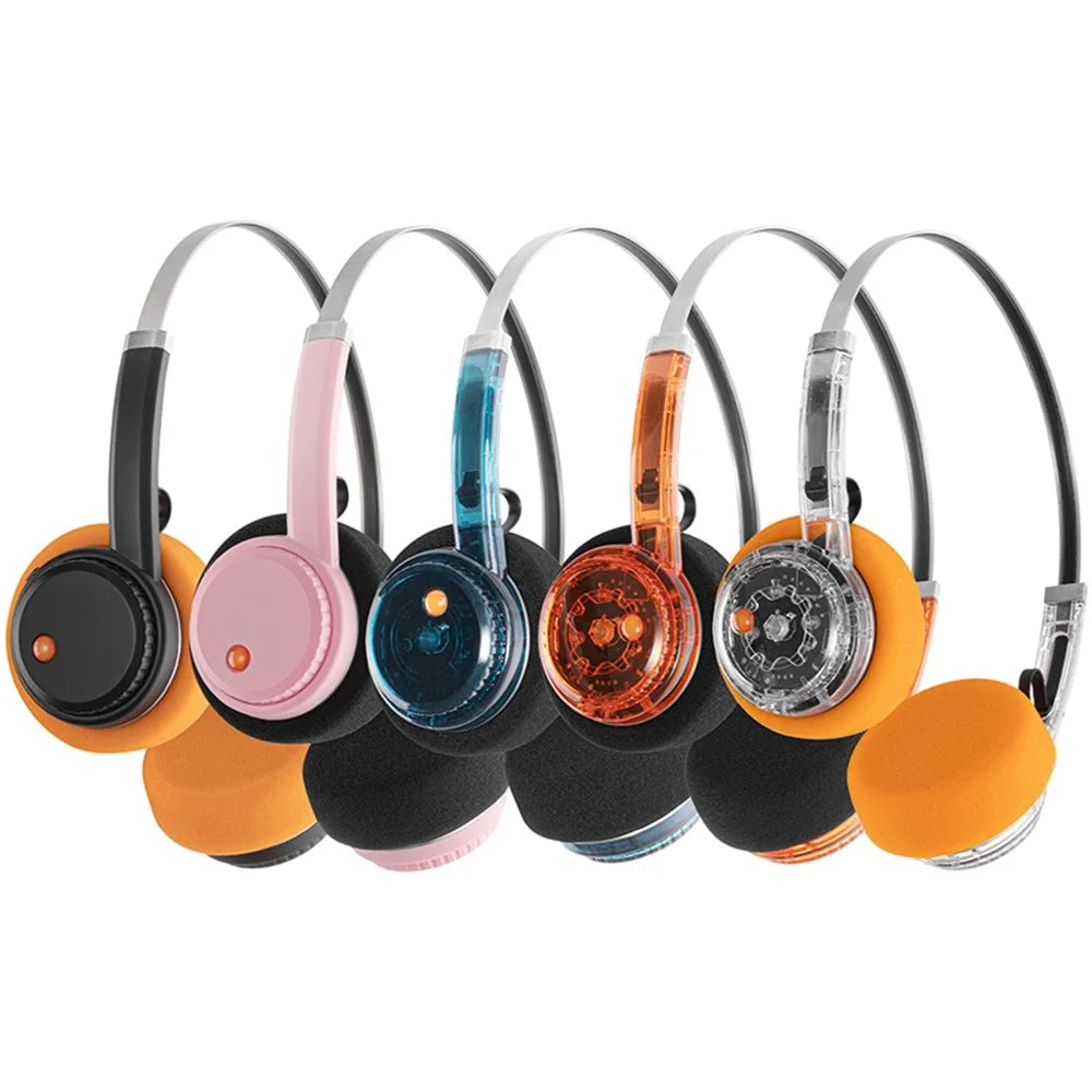 LC6300 Wireless Bluetooth-Compatible Headphone Retro HIFI Stereo Deep Bass DJ Music Headset - Transparent - 7