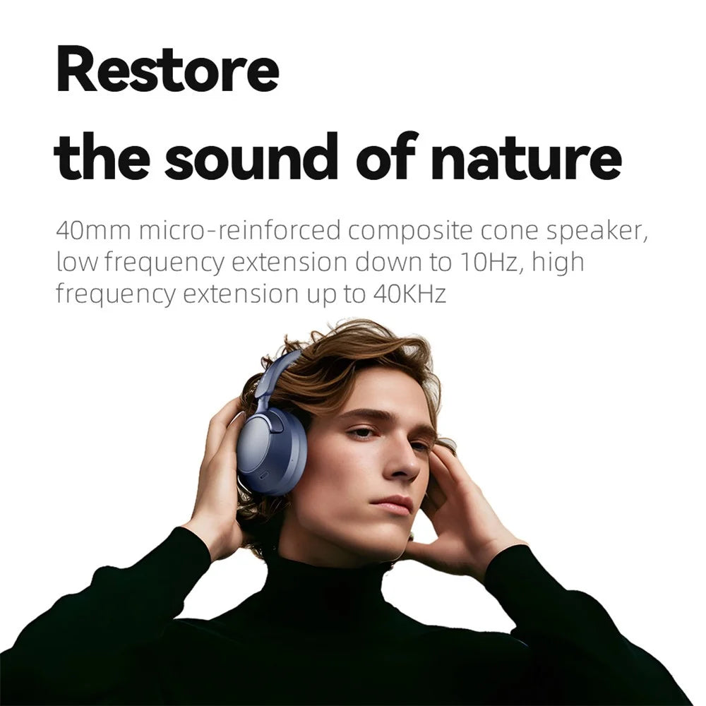GT6 Wireless PC Gaming Headset Noise Cancelling Over Ear Bluetooth-Compatible Headphone - Blue - 2