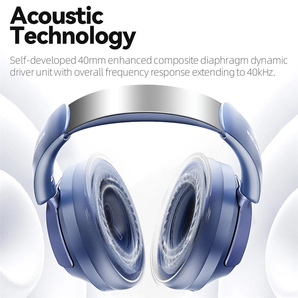 GT6 Wireless PC Gaming Headset Noise Cancelling Over Ear Bluetooth-Compatible Headphone - Blue - 3