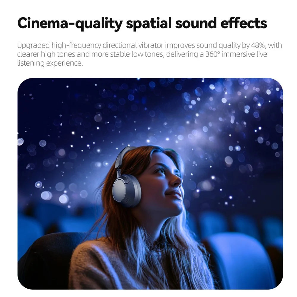 GT6 Wireless PC Gaming Headset Noise Cancelling Over Ear Bluetooth-Compatible Headphone - Blue - 7