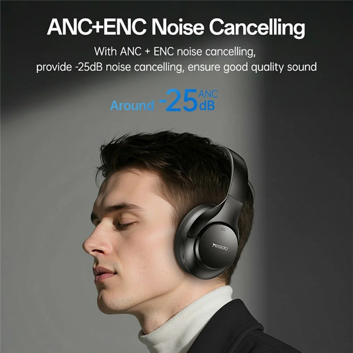 YESIDO EP09 HiFi Sound Wireless Headphones ANC + ENC Noise Cancellation Bluetooth-compatible Headset - 4