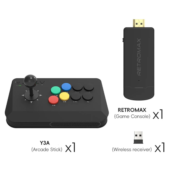 DATA FROG Y3A MAX 1Pc Joystick Controller Arcade Game Station with M8 Wireless Game Stick Support HD Video Output - 7