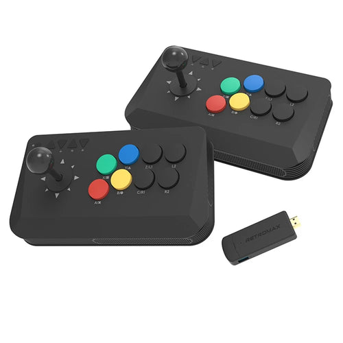 DATA FROG Y3A MAX 2Pcs Joystick Controller Arcade Game Station with M8 Wireless Game Stick Support HD Video Output - 1