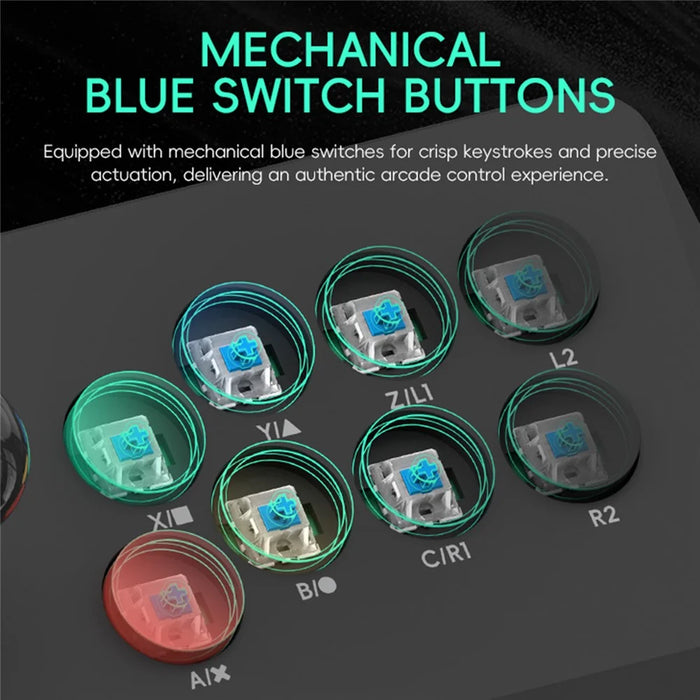 DATA FROG Y3A MAX 2Pcs Joystick Controller Arcade Game Station with M8 Wireless Game Stick Support HD Video Output - 3