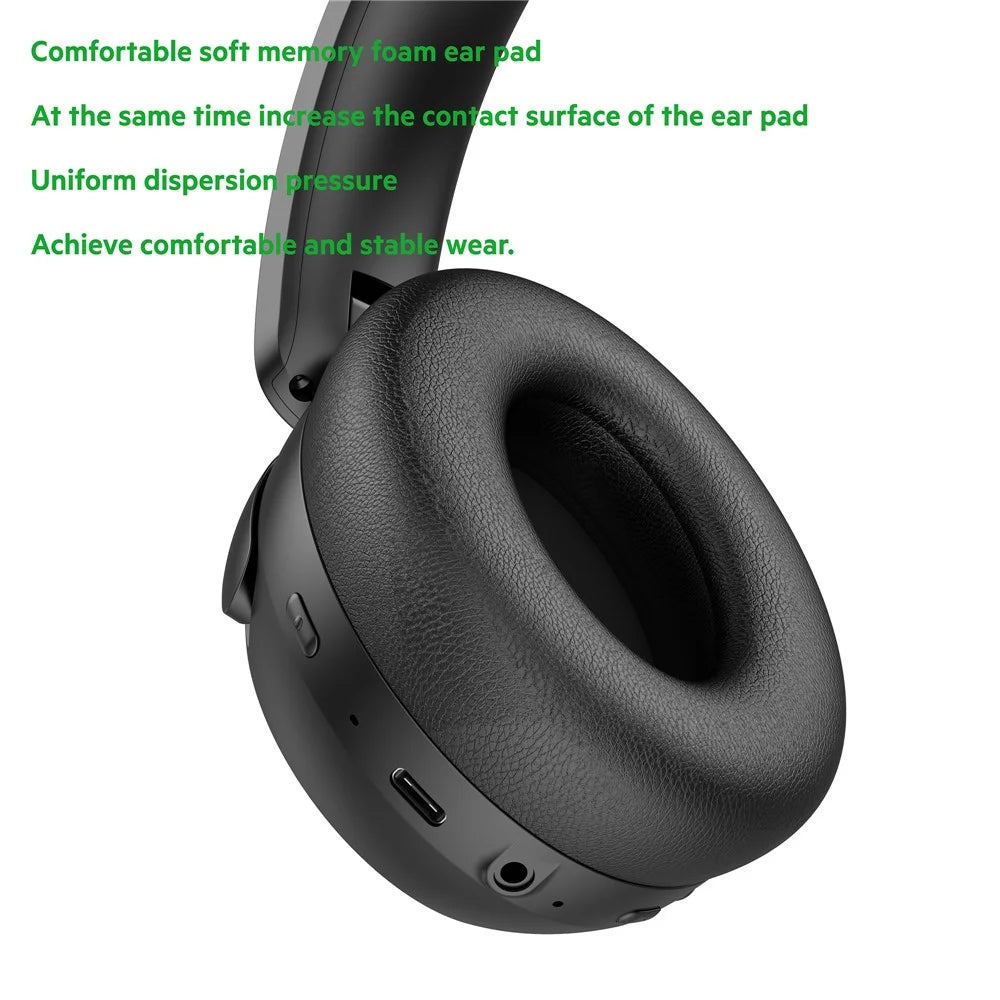 BUDI EP51B Wireless Noise Canceling Stereo Headphones Crystal Clear Calls Foldable Headset - 3