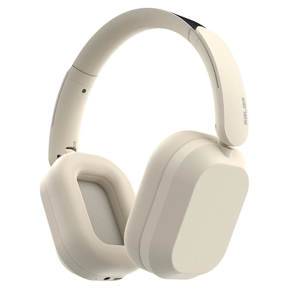 SALAR BM709 Wireless Headphones Bluetooth-Compatible 5.3 Gaming Headset with Mic  /  Dual EQ Modes - Beige - 1