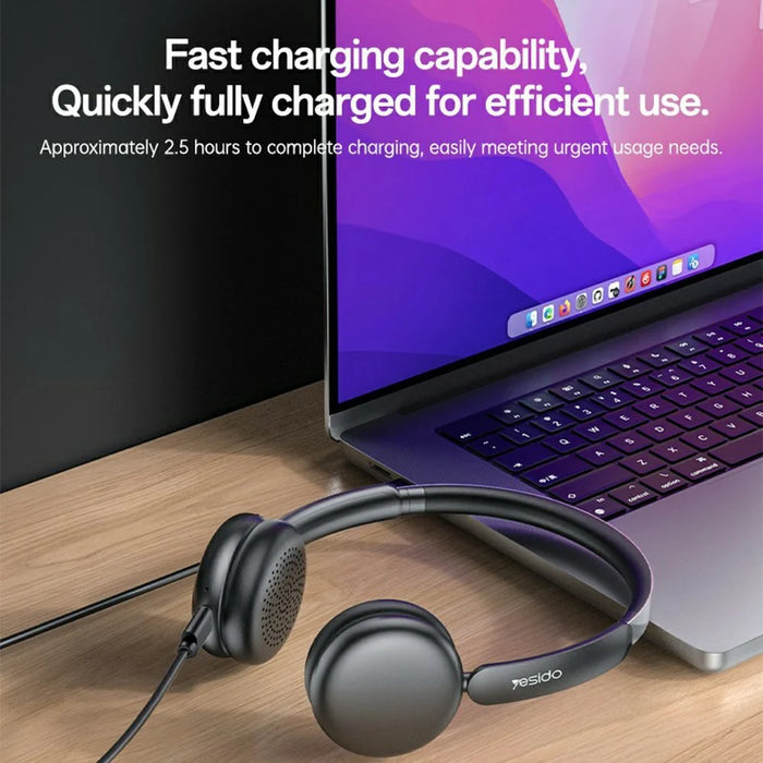 YESIDO EP13 Wireless Headphones ANC+ENC Bluetooth-Compatible Headset - Black - 6