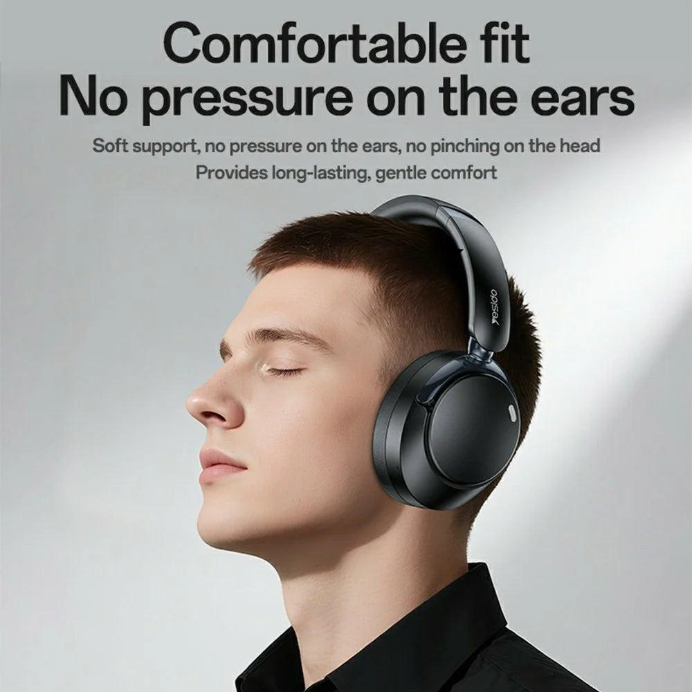 YESIDO EP11 Wireless Headphones ANC+ENC Bluetooth-Compatible Over-Ear Headset with Microphone - Black - 3