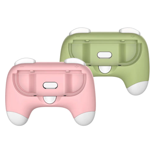 DOBE FOMIS ELECTRONICS TNS-3163S 2Pcs Joy-Con Grip for Nintendo Switch 2/Switch OLED/Switch Ergonomic Controller Handle - White+Pink+Green - 1