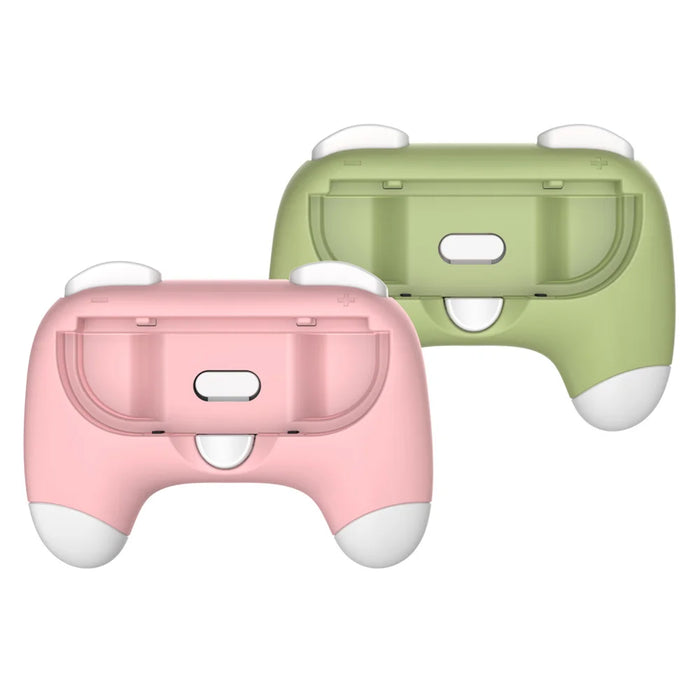 DOBE FOMIS ELECTRONICS TNS-3163S 2Pcs Joy-Con Grip for Nintendo Switch 2/Switch OLED/Switch Ergonomic Controller Handle - White+Pink+Green - 1