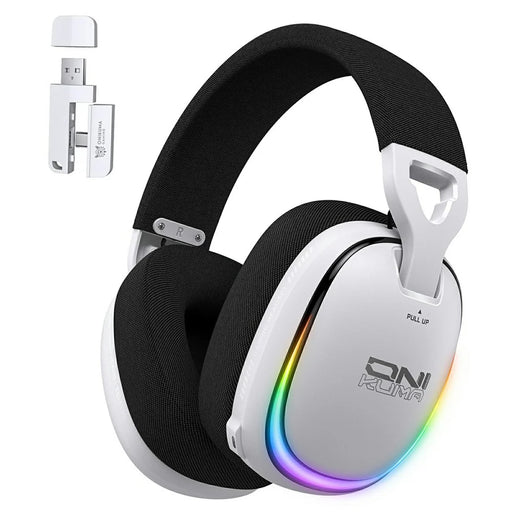 ONIKUMA GT805 4 Modes Wireless / Wired Gaming Headset Over-Ear Headphones with RGB Light - White - 1