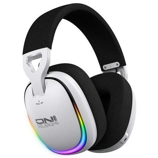 ONIKUMA GT805 4 Modes Wireless / Wired Gaming Headset Over-Ear Headphones with RGB Light - White - 2