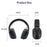 B500 Wireless Bluetooth-compatible Over Ear Headphones Deep Bass Gaming Headset with RGB Light - Black - 6