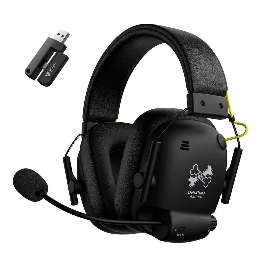 ONIKUMA GT888 4-Mode Gaming Headset Bluetooth-compatible 2.4G Wireless Headphone - Black - 1