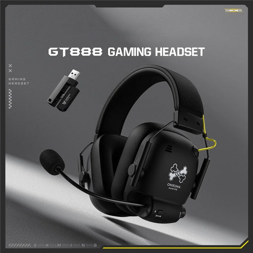 ONIKUMA GT888 4-Mode Gaming Headset Bluetooth-compatible 2.4G Wireless Headphone - Black - 2