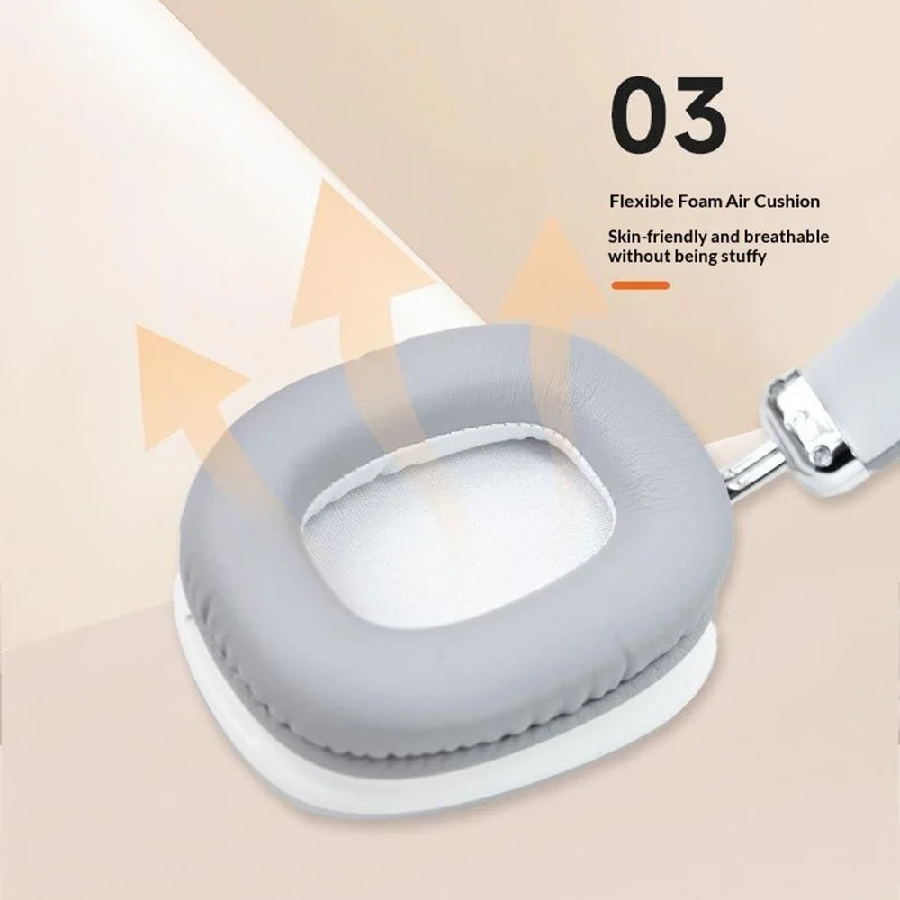 ERAZER EM-Z03MAX Bluetooth-compatible Headphone NAC Noise Cancelling Low Latency Headset (Invested By Lenovo) - Silver - 4