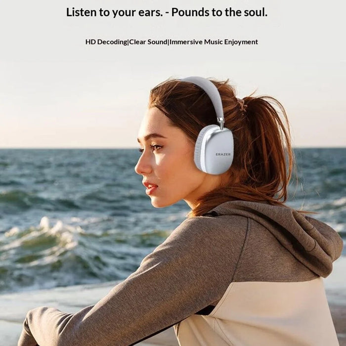 ERAZER EM-Z03 Bluetooth-compatible 5.4 Headphone HiFi Sound Low Latency Headset (Invested By Lenovo) - Silver - 3