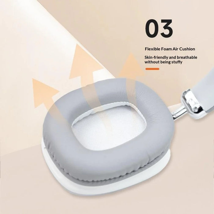 ERAZER EM-Z03 Bluetooth-compatible 5.4 Headphone HiFi Sound Low Latency Headset (Invested By Lenovo) - Silver - 4