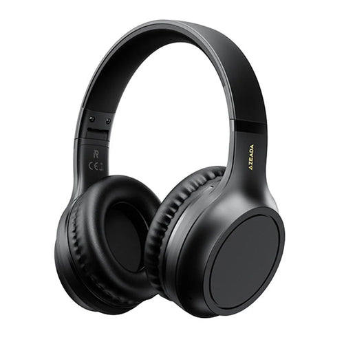 AZEADA Z-BH03 Wireless Headphones 40mm Driver Surround Sound Bluetooth-compatible 5.4 Headset - Midnight Black - 1