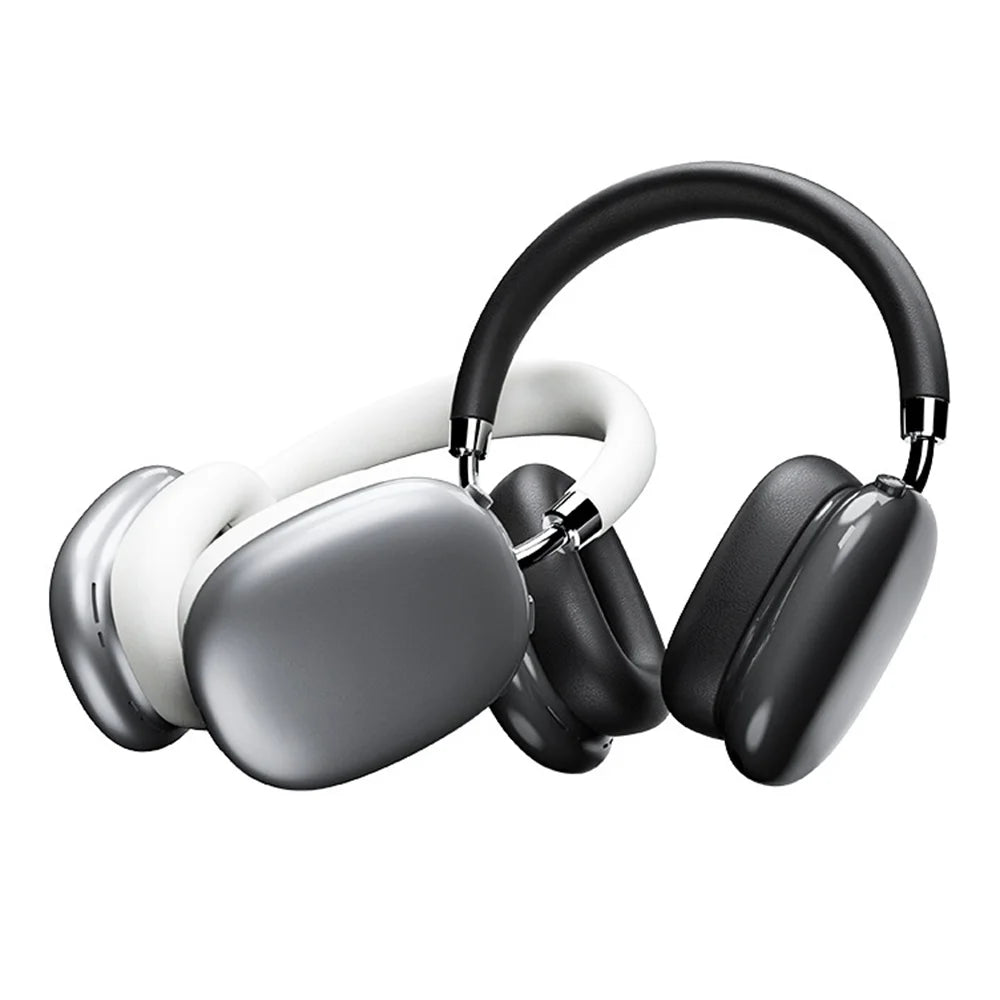 AZEADA Wireless Bluetooth-compatible Headphones 40mm Driver 70H Playtime 5.4 Metal Adjustable for Music - Black Wireless Over-Ear Headphones Az/Bh05 - 5