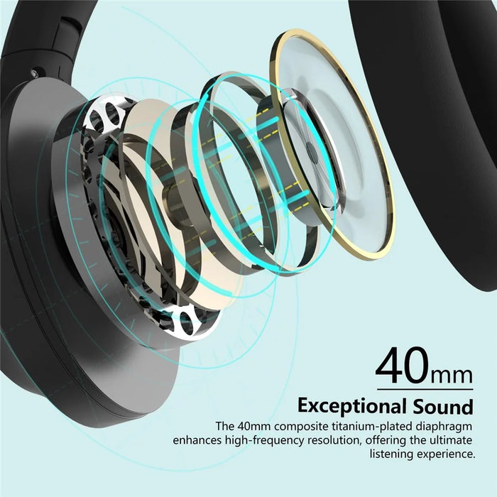 DJ16 Bluetooth-compatible Headphones 5.3 Wireless Over Ear 40mm Headset for Gaming Sports - 3