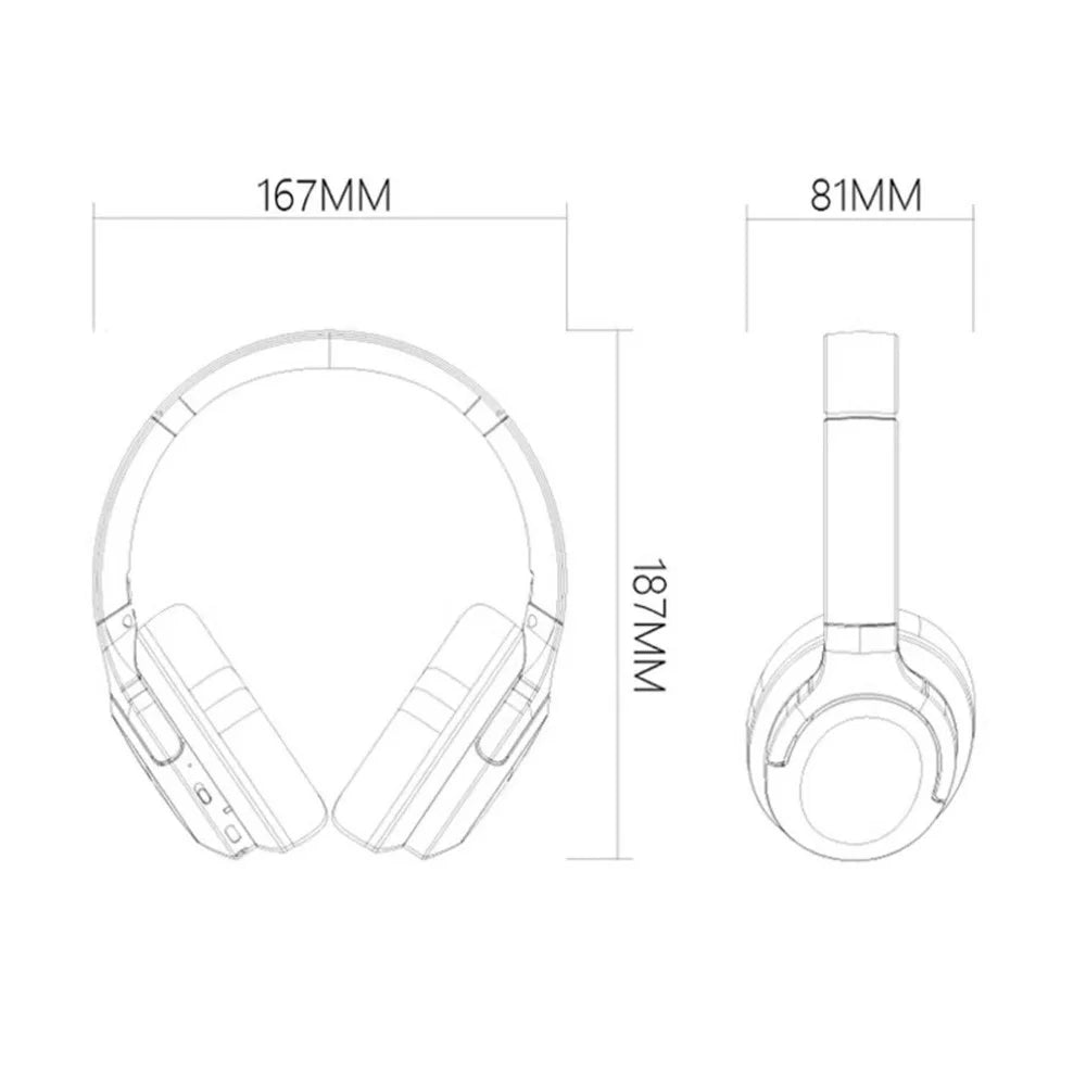 ERAZER L7 Wireless Bluetooth-compatible Headphones 24H Playtime 500mAh Over Ear Headset for Gaming Music (Invested By Lenovo) - Beige - 5