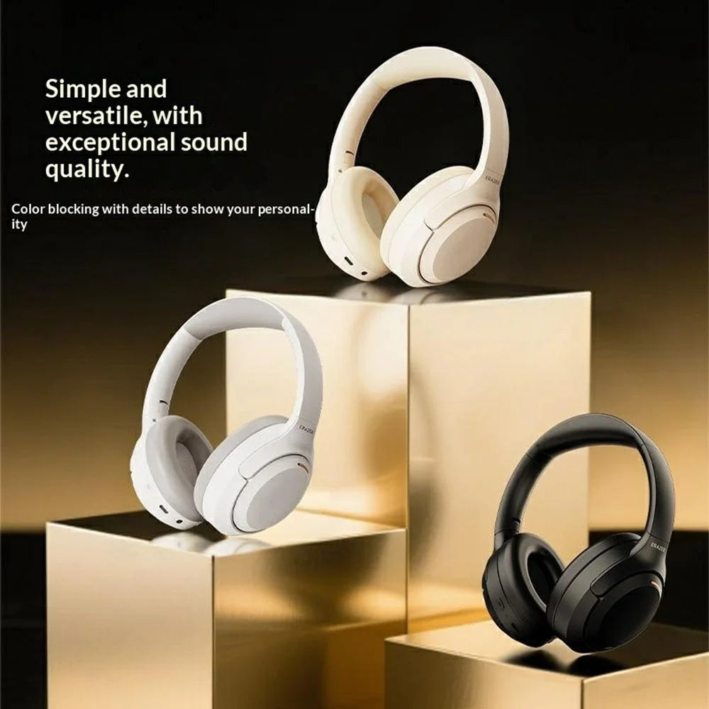 ERAZER L7 Pro Wireless Bluetooth-compatible Headphones ANC ENC Noise Cancelling Over Ear Headset for Gaming (Invested By Lenovo) - Beige - 3