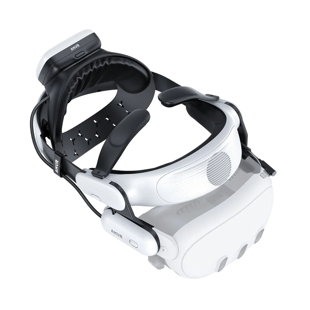 AMVR BS1 For Meta Quest 3 Rechargeable Battery Head Strap VR Headset Cooling System - White - 1