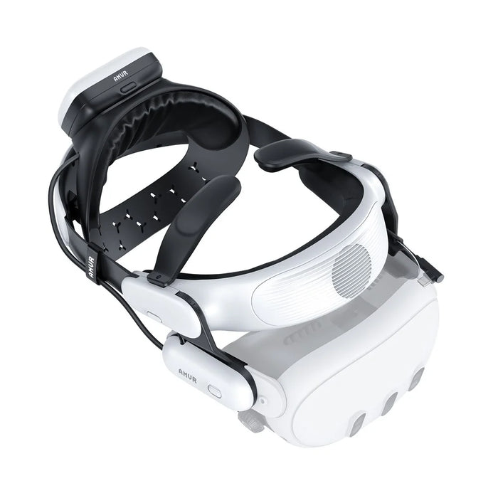 AMVR BS1 For Meta Quest 3 Rechargeable Battery Head Strap VR Headset Cooling System - White - 1