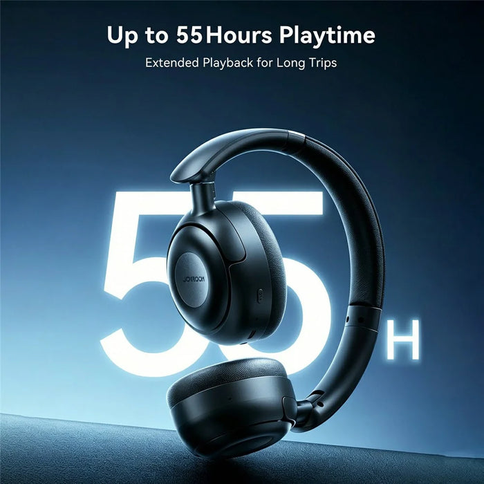 JOYROOM JR-JH3 Bluetooth-compatible Headphones Hybrid Active Noise Canceling Over-Ear Headset with 3.5mm Audio Cable - Black - 6