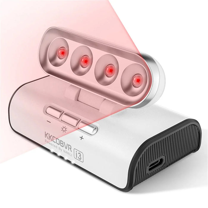 KKCOBVR i3 IR Tracking Base Station for Meta Quest 3  /  3S  /  Pro Infrared Enhancement Light 4-Level Brightness VR Accessory - Silver White - 1