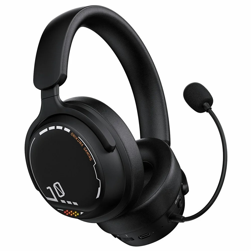 ONIKUMA GT886 Gaming Headset 2.4G Wireless Bluetooth-compatible Wired 3 Modes PC Headphone with Detachable Microphone - Black - 2
