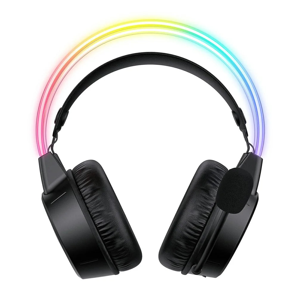 ONIKUMA GT889 Gaming Headset 2.4G Wireless Bluetooth-compatible Wired Triple-Mode RGB Lighting PC Headphones - Black - 3