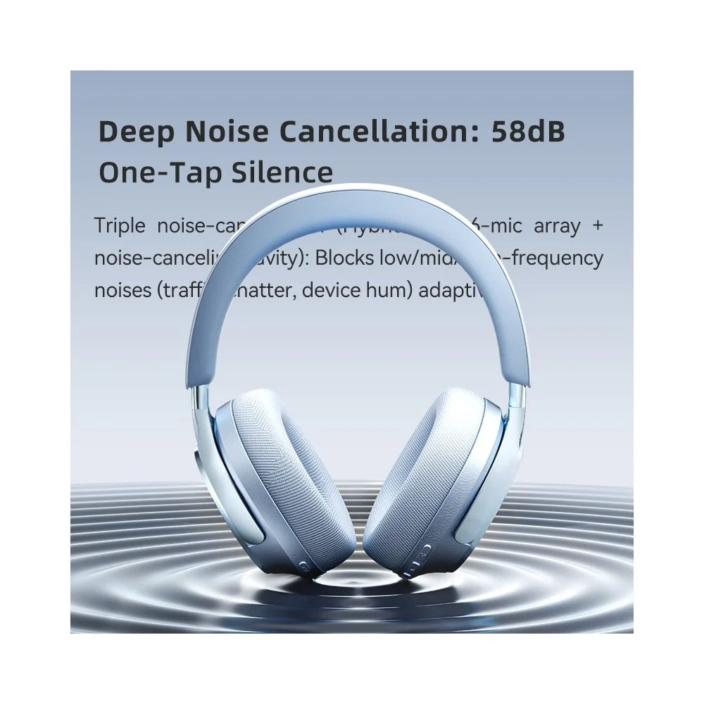 EL-GT5 Wireless Bluetooth-compatible Headphone ANC Noise Cancelling 140H Playtime Headset for Gaming Music - Blue - 5