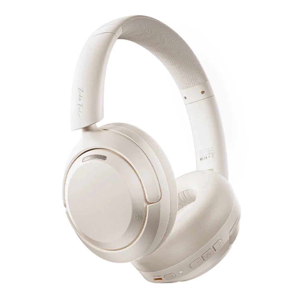 ZAODON YUNX Bluetooth-compatible Headphones 50dB ANC Noise Cancelling Over-Ear Wireless Headset - Beige - 1