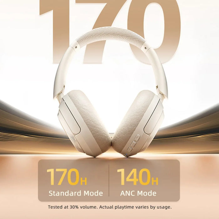 ZAODON YUNX Bluetooth-compatible Headphones 50dB ANC Noise Cancelling Over-Ear Wireless Headset - Beige - 3