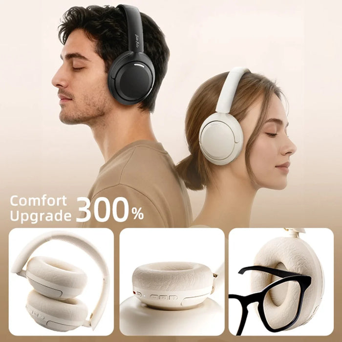ZAODON YUNX Bluetooth-compatible Headphones 50dB ANC Noise Cancelling Over-Ear Wireless Headset - Beige - 6