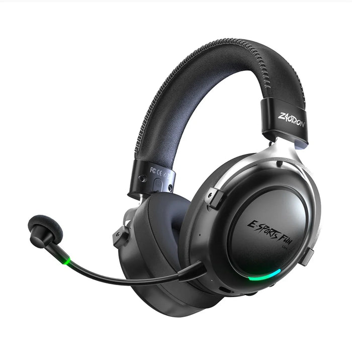 ZAODON LINX Gaming Headset 53mm Drivers 2000mAh 4-Mode Connectivity Bluetooth-compatible 6.0 Over-Ear Headphones - Black - 1